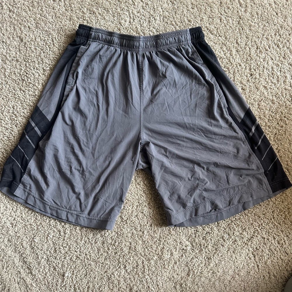 Gray Under Armor Athletic Shorts with Elastic Waistband